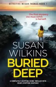 Image of female looking out to sea. Cover for Buried Deep